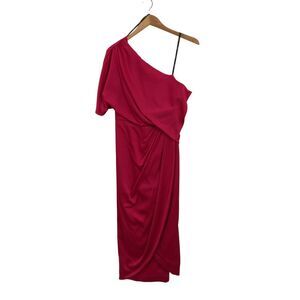 Theia Rayna One-shoulder Draped Dress Purple 4